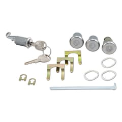 (1967) Glove Box, Trunk and Door Lock Set-Late Model Round Key