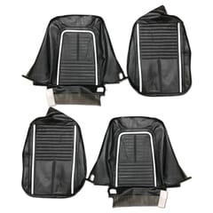 (1967) Seat Cover Deluxe-Buckets-Black/White