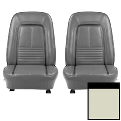 (1967) Seat Cover Deluxe-Buckets-Off White/Black