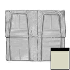 (1967) Seat Cover Deluxe-Rear-Stationary-Off White/Black