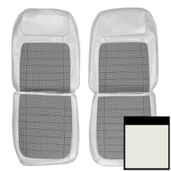 (1968) Seat Cover Deluxe Houndstooth-Buckets-White