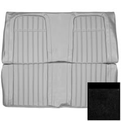 (1969) Seat Cover Deluxe-Rear-Fold Down-Black