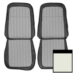 (1969) Seat Cover Deluxe Houndstooth-Buckets-White