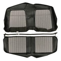 (1969) Seat Cover Deluxe Houndstooth-Rear-Coupe-Black