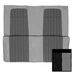 (1969) Seat Cover Deluxe Houndstooth-Rear-Fold Down-Black